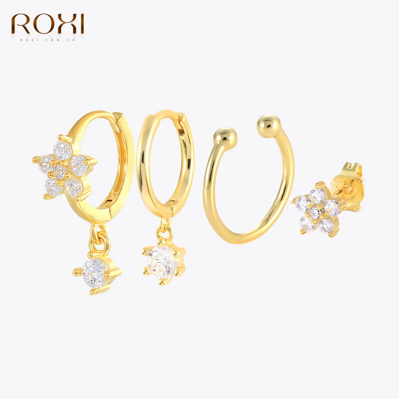 

Серьги-подвески женские из серебра 925 пробы с кристаллами