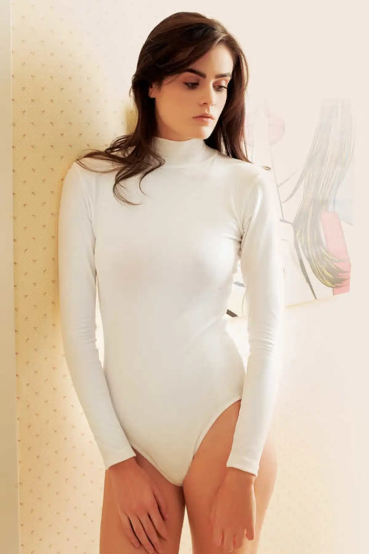 

Women's Bodysuit Long Sleeve Stand Collar Rompers Jumpsuits Sexy Sheath Skinny Summer Streetwear Outfits Overalls