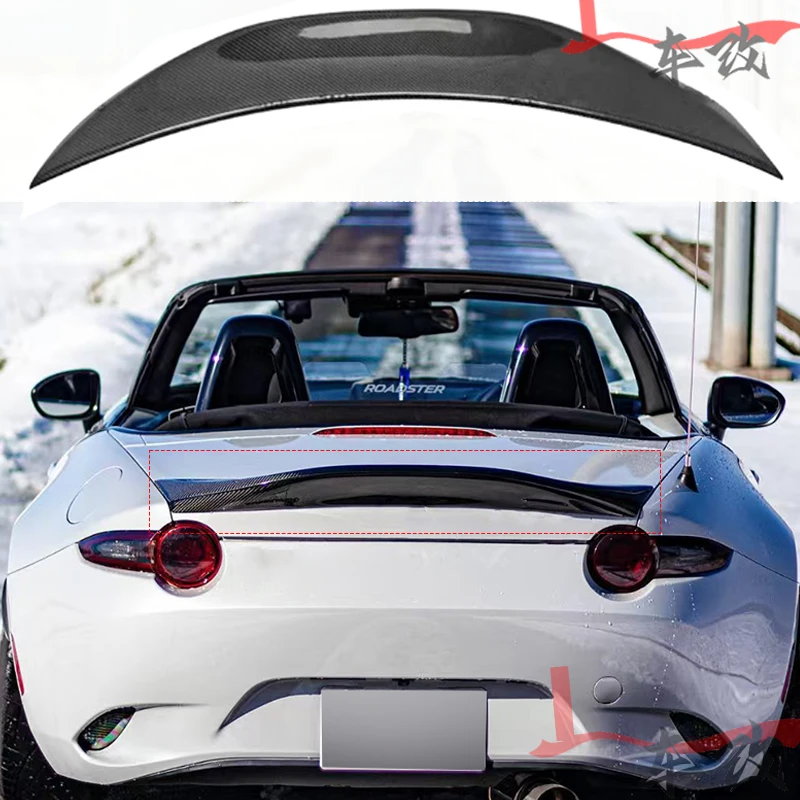 Для Mazda MX5 Miata ND RF LMS Style Confiber Fiber Glass Неокрашенный спойлер в виде утконоса Багажник