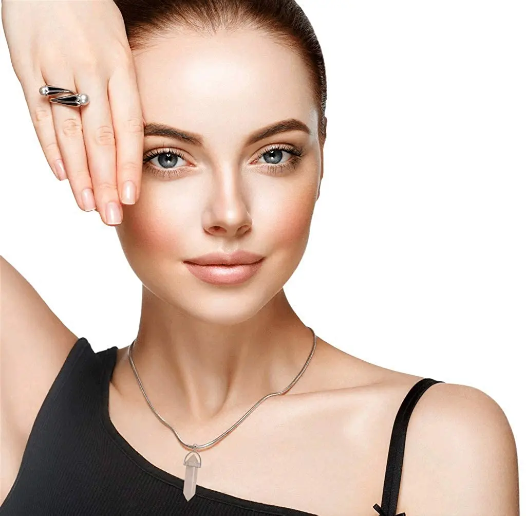 Модные ожерелья и подвески из натурального камня с кристаллами ювелирные