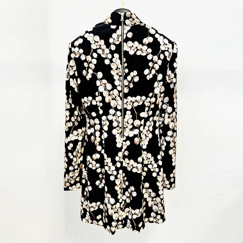 Женское бархатное офисное повседневное платье в европейском стиле осень-зима