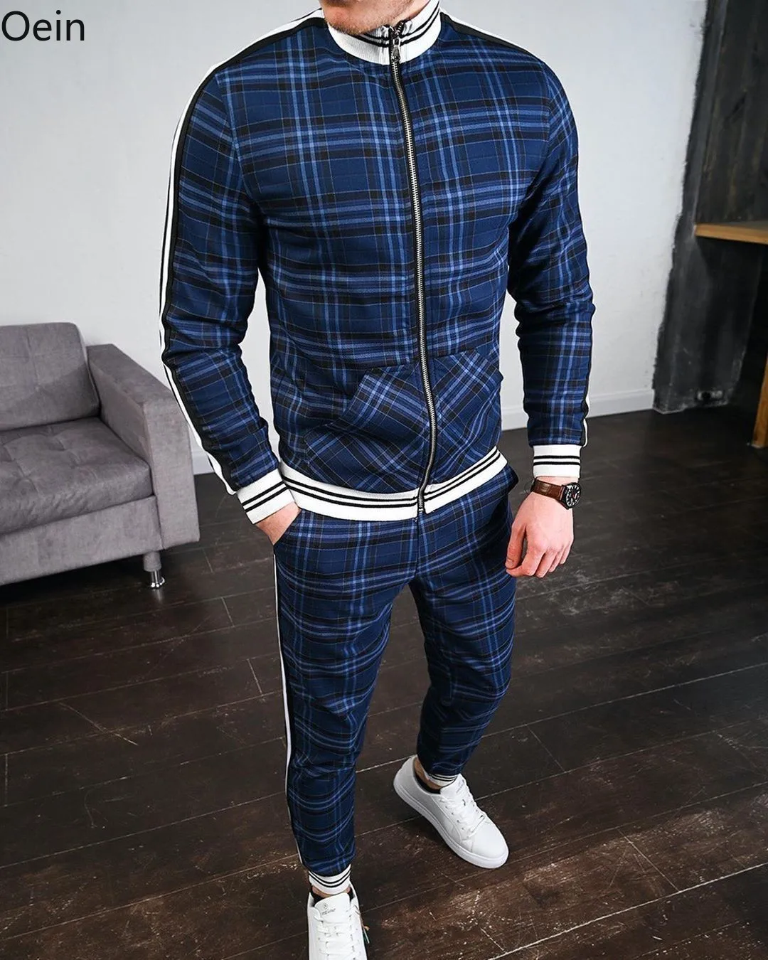 Костюм спортивный мужской из 2 предметов кофта и штаны в стиле хип-хоп