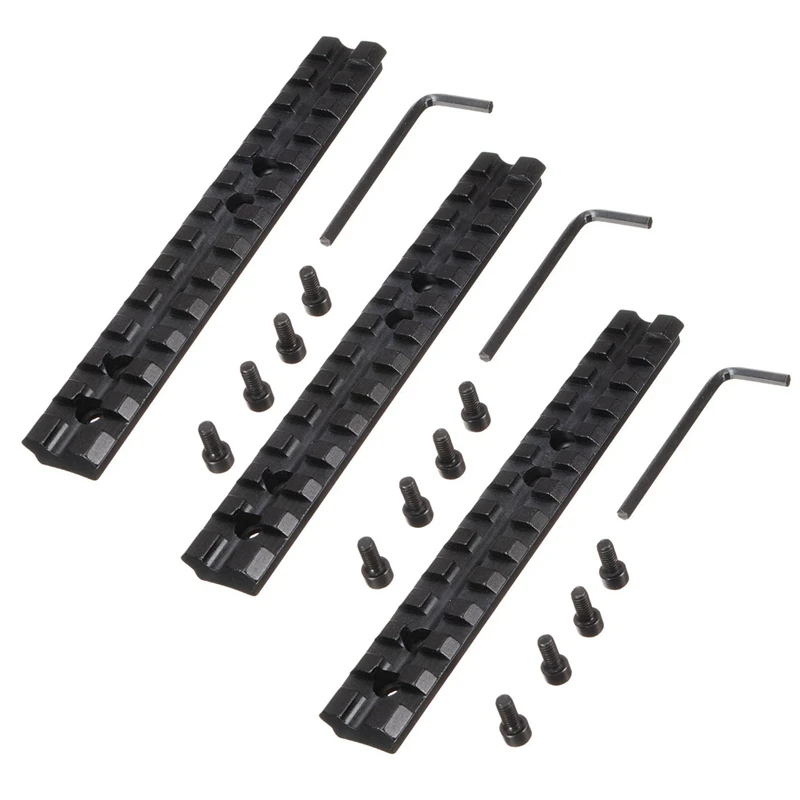 

3X Scope Mount Picatinny / Weaver Rail Rail Scope Mount 13 Slots Black 14Cm