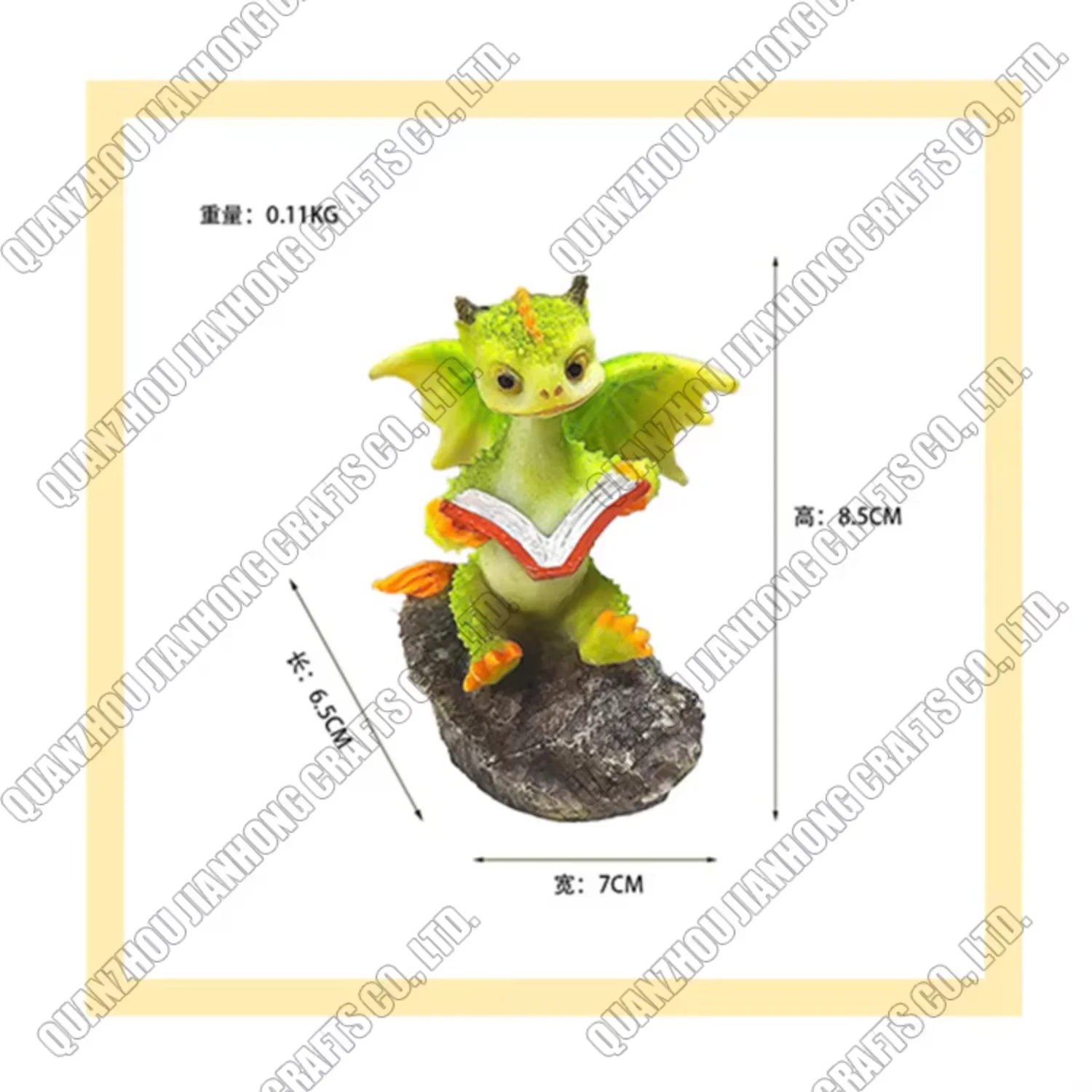 Дракон сидящий на камне миниатюрная статуя животного из смолы декор фигурка