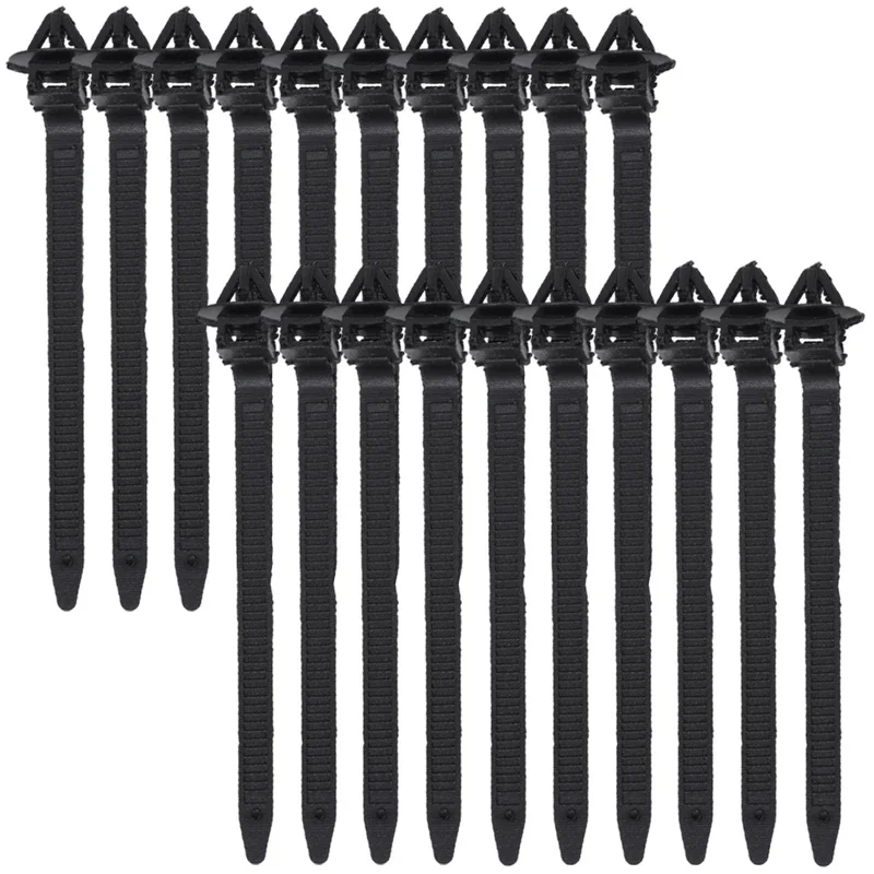 

Нейлоновая кабельная стяжка, автомобильный жгут проводов, крепежные зажимы, автомобильное крепление для проводной стяжки, зажим для автомобильного шланга, комплект ремней на молнии, 20/10 шт.