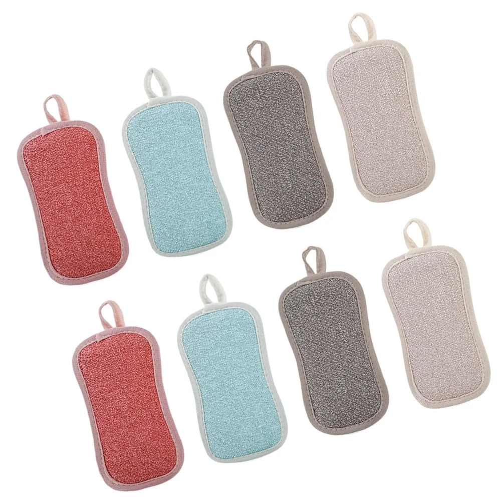

8 Pcs Compact Wok Sponge Scouring Pad Cleaning Sponges Bathroom Daily Use Scrub