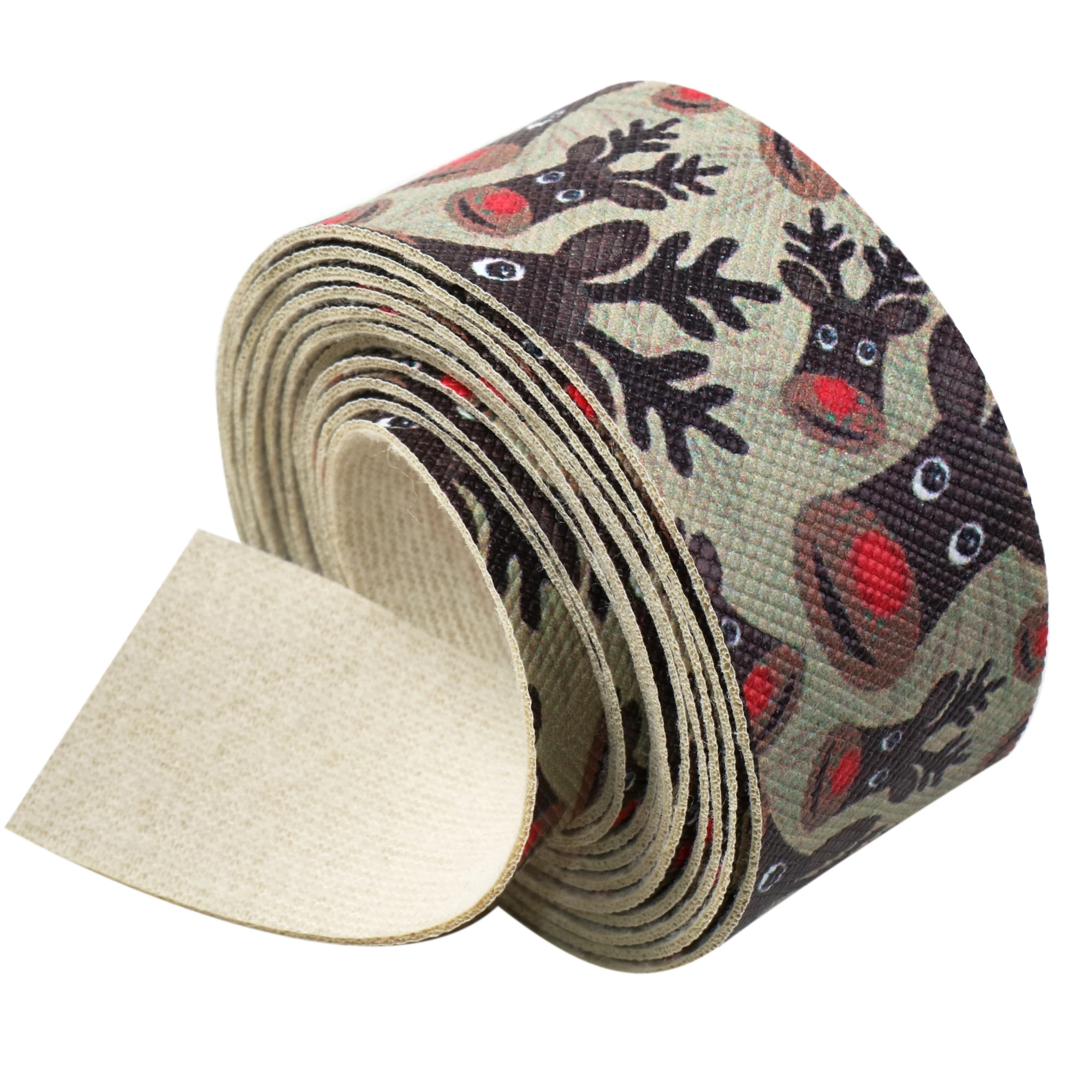 Лента из искусственной кожи с рождественским принтом 2 5*140 см