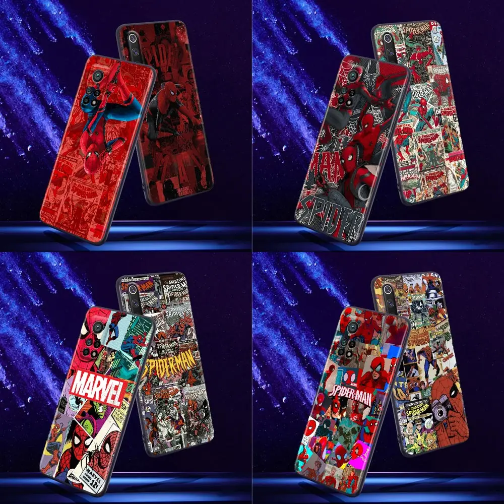 

Marvel Spider Man Cartoon Phone Shell for Xiaomi Mi A2 8 9 SE 9T 10 10T 10S CC9 E Note 10 Lite Pro 5G Soft Case Cover Funda Capa