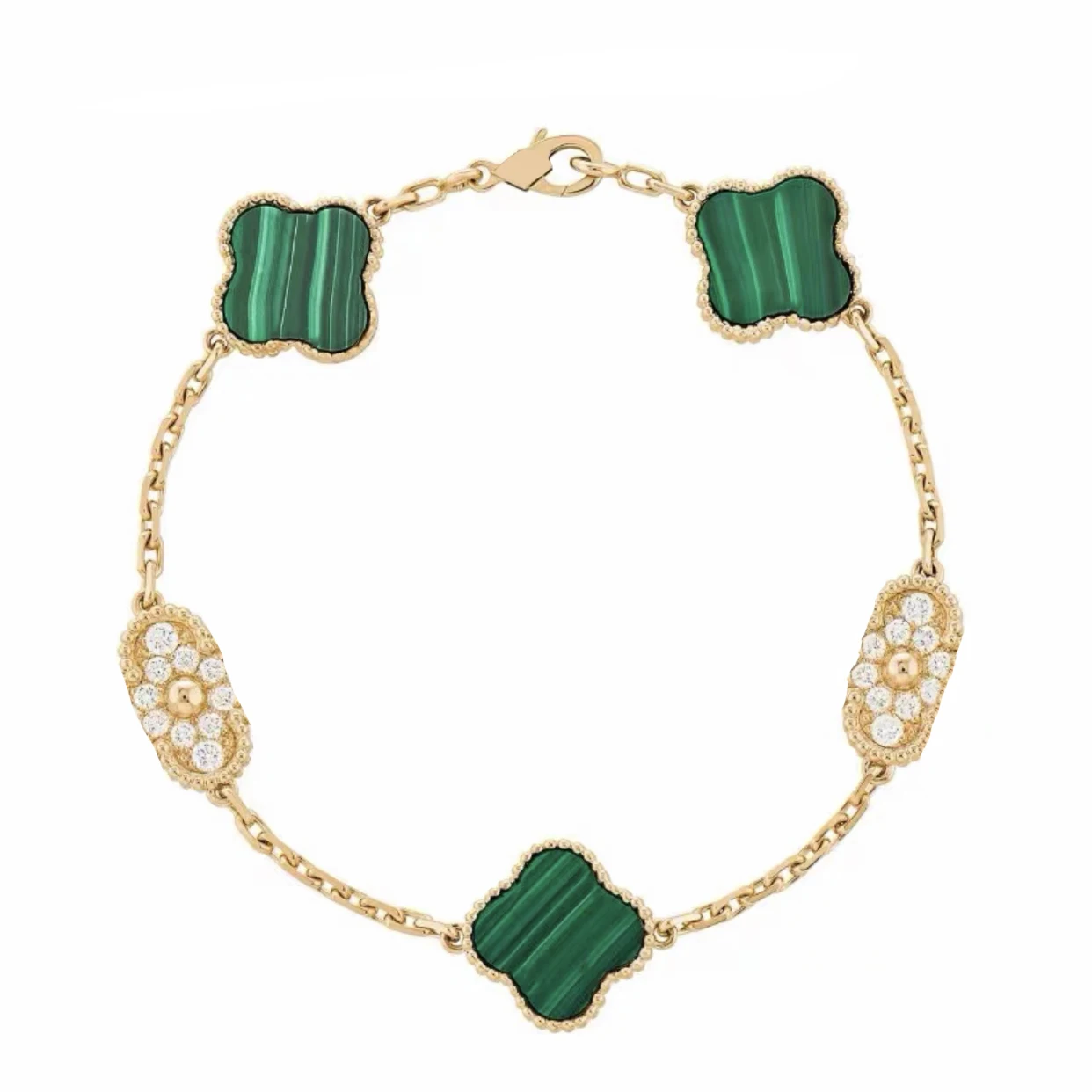 

Бесплатная доставка, белый браслет с пятью цветами с интервалом Fritillaria стразы, повседневные белые аксессуары, ювелирные изделия # nigo82518