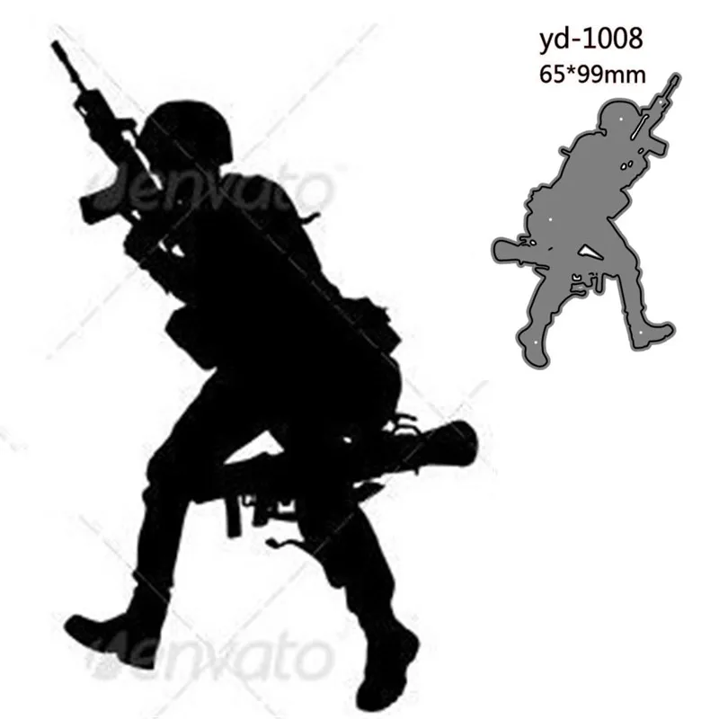 

Metal Cutting Dies soldier Decoration Scrapbook Paper Craft Knife Mould Blade Punch Stencils