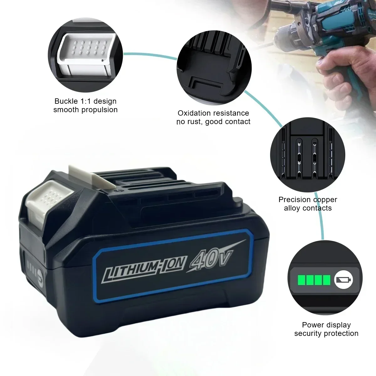 Литий-ионный аккумулятор для Makita 40 В