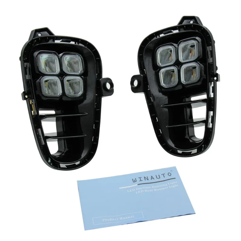 

Auto Lighting Systems Waterproof 4 Eyes Car LED Driving Light Fog Lamp DRL Daytime Running Light for KIA Rio 2018 2019 2020