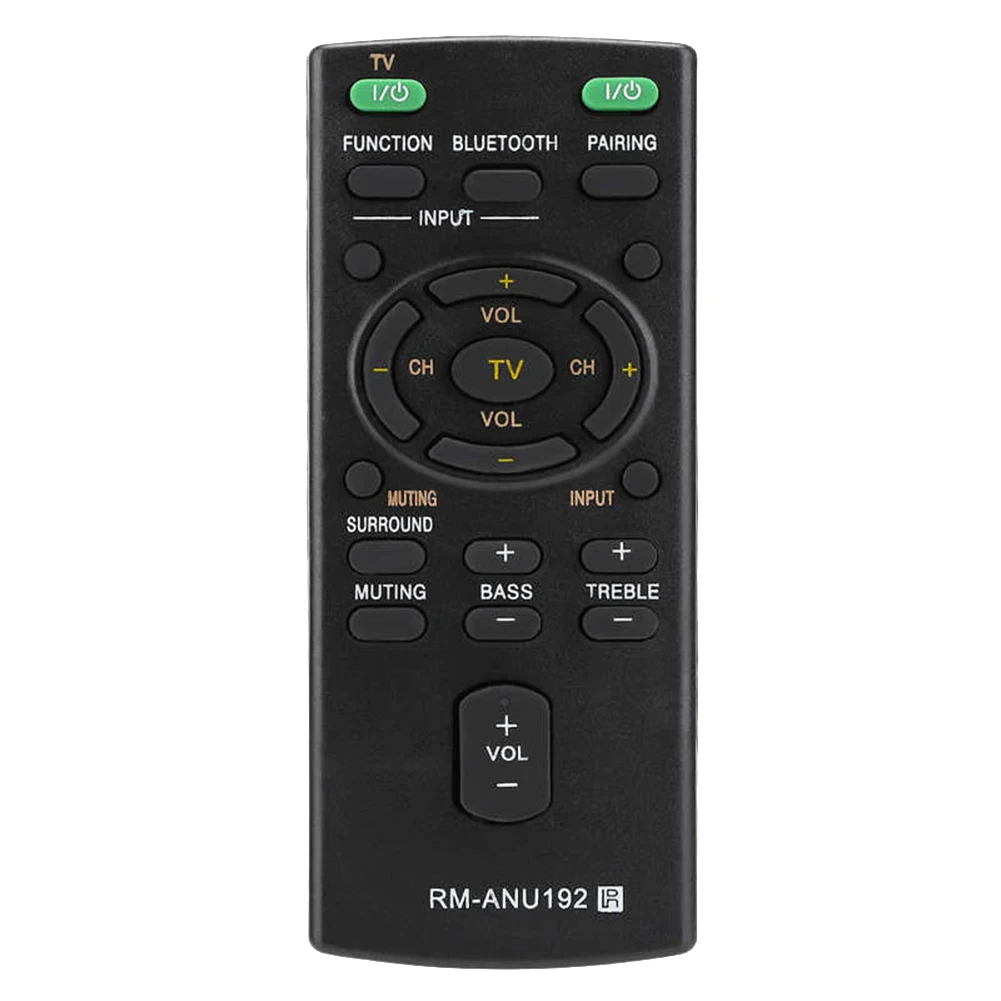 

RM-ANU192 Bluetooth Speaker Remote Control for Sony Sound Bar SACT60BT SS-WCT60 SSWCT60 HT-CT60BT HTCT60BT SA-CT60BT