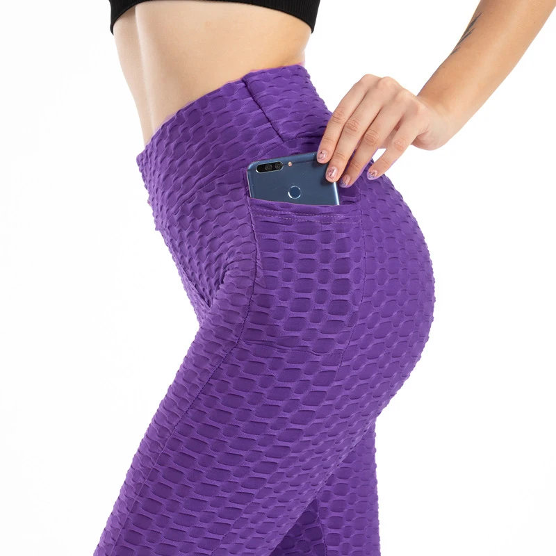 Hot style Legging Women's wear fashion yoga pants pocket female high elastic absorb sweat leggings women carry Casual plus size