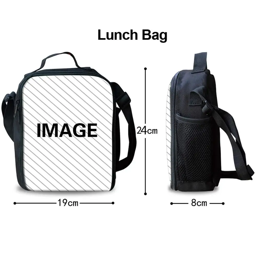 Custom Photo African Girls Children School Bag Sets Black Afro Girl Magic Bookbag for Kids Children Schoolbags Satchel