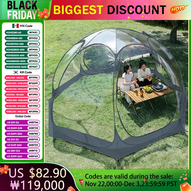 Портативная складная сферическая палатка уличная утолщенная из ПВХ быстро