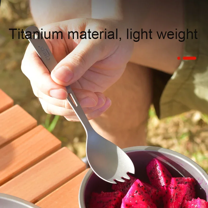 Cieuis титановые столовые приборы многоразовая ложка набор споров легкая столовая