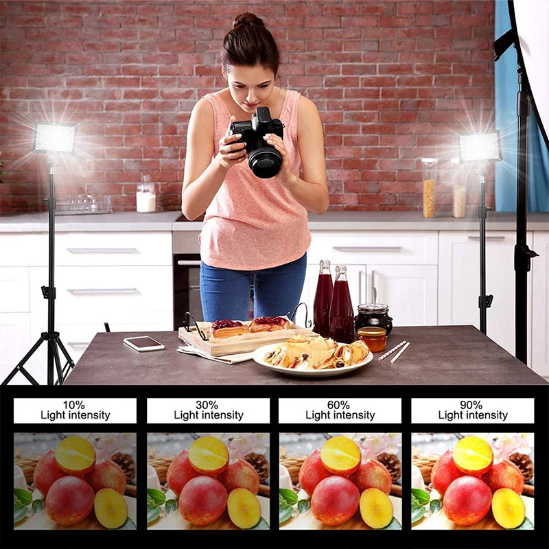 LED Photography Video Light USB Live Conference Studio Kit with Tripod Stand RGB Filter Lighting Floor Lamp |