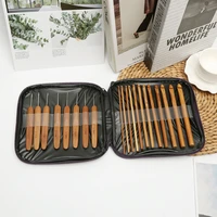 sweater color silver wooden corchet knitting tools 22 crochet stitch set diy hand craft sewing set