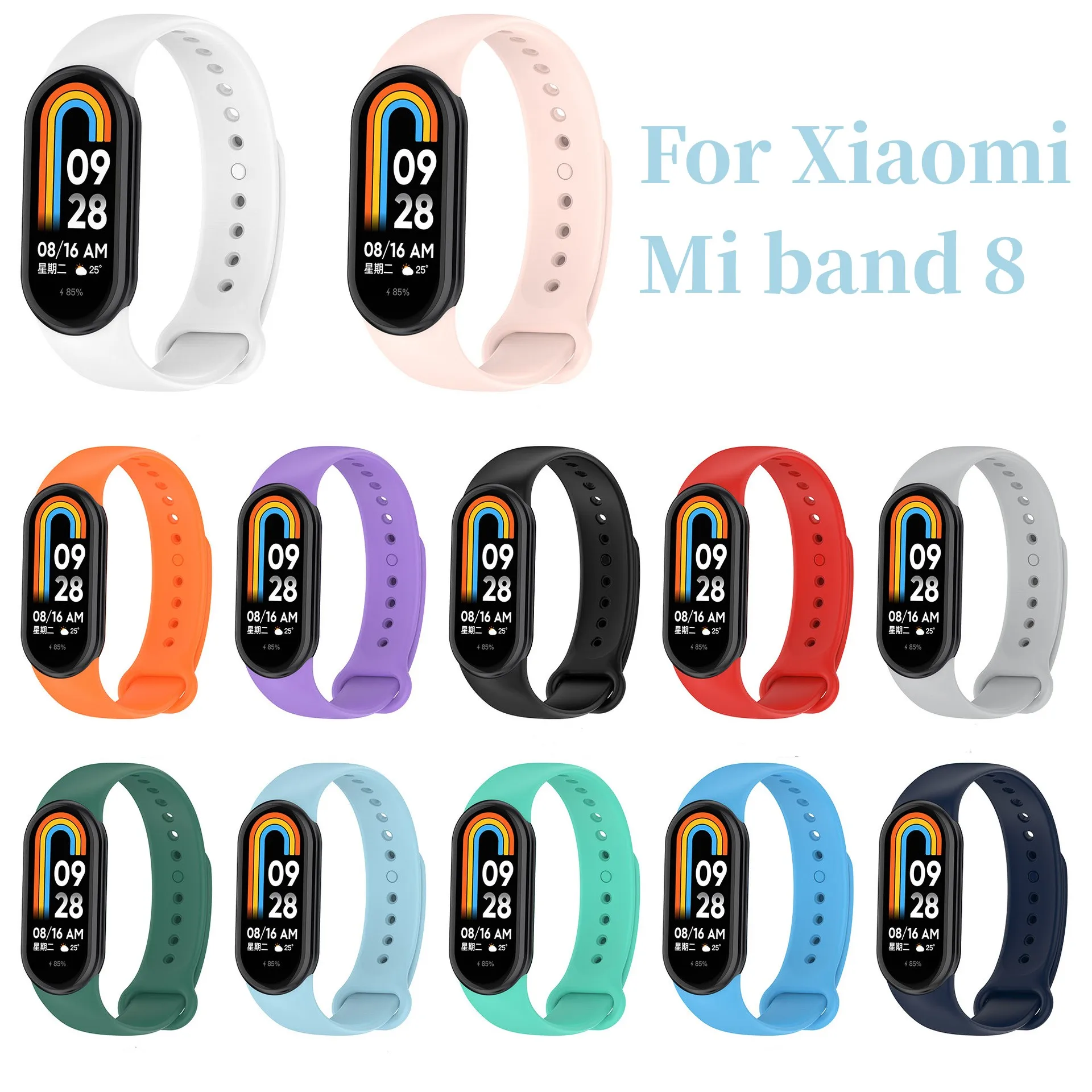 

Strap for Xiaomi Mi Band 6 7 8 NFC bracelet Sport silicone watch Replacement wristband Miband 6 Belt Correa mi band 6 4 5 Strap