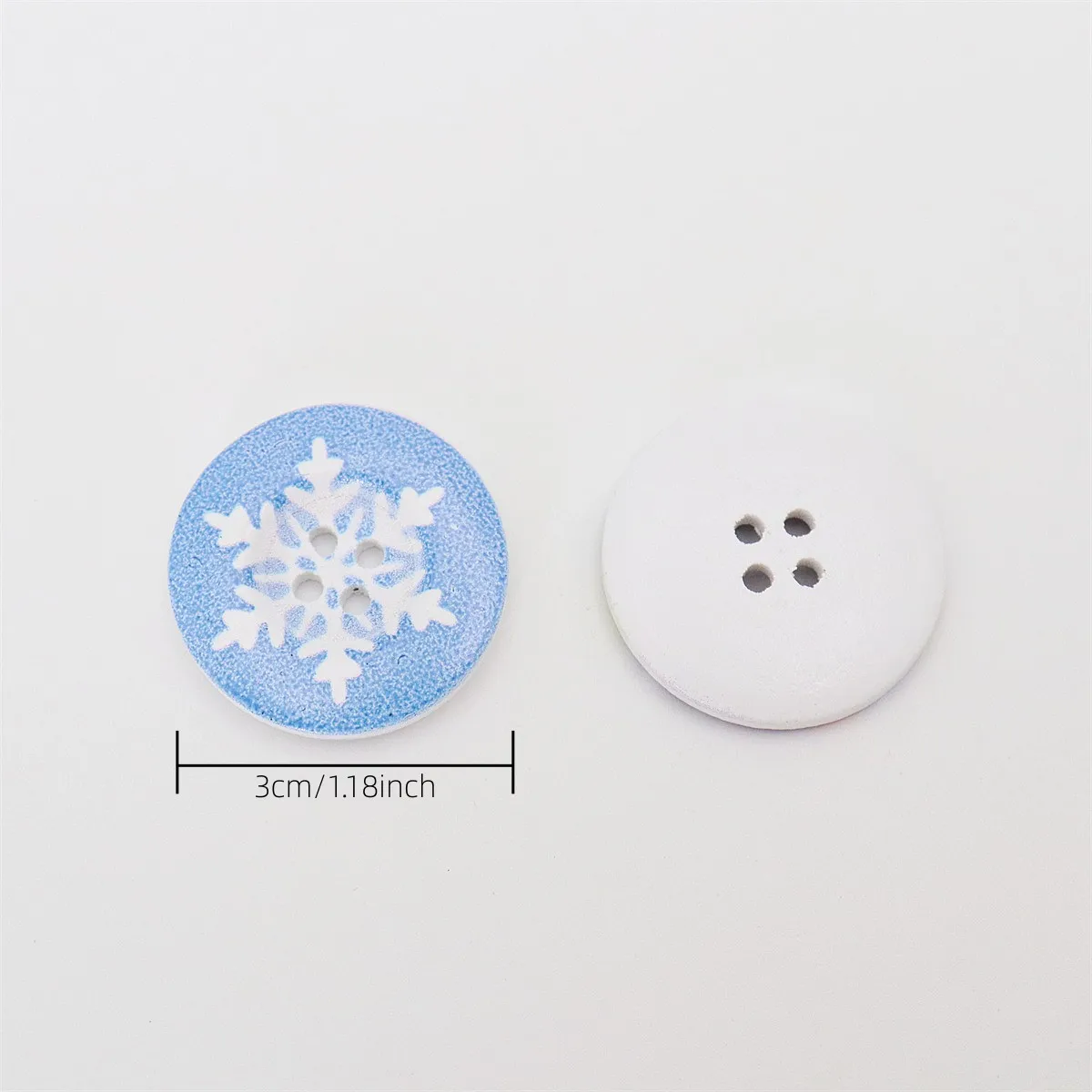 20 шт. 30 мм большие деревянные смешанные рождественские пуговицы круглые Швейные