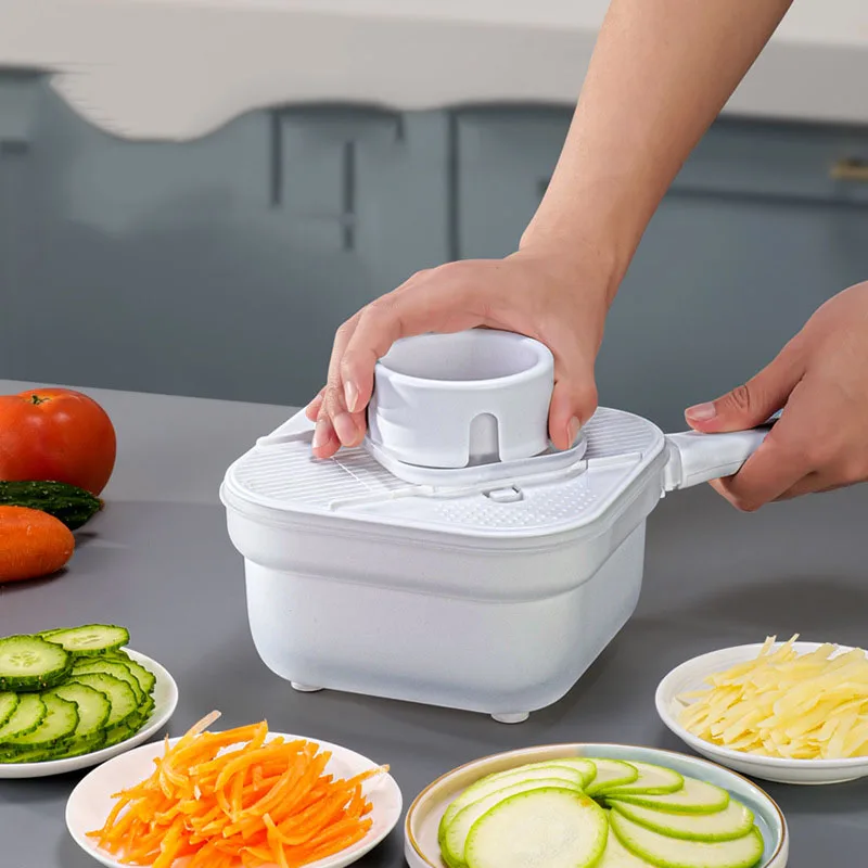 

Multifunctional Vegetable Slicer Cutter Shredders Slicer With Basket Fruit Potato Chopper Carrot Grater Drainage basket