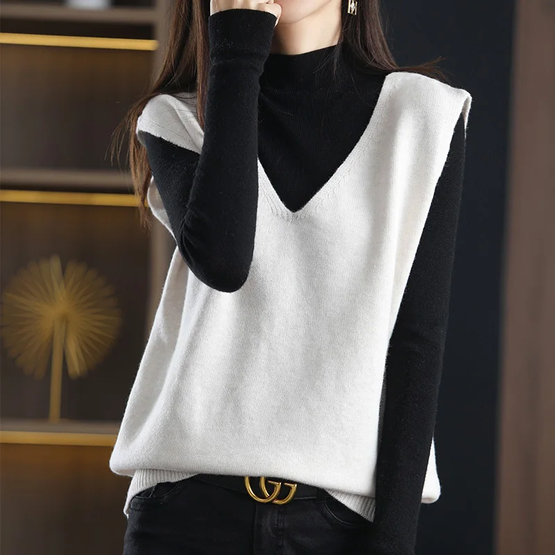 Женский свитер европейского размера майки 100% мериносовая шерсть свитеры жилеты