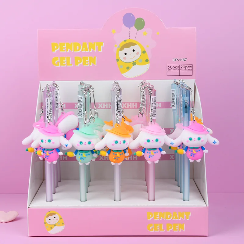 

20 шт. Sanrio Cinnamoroll подвесная гелевая фоторучка с рисунком собаки, шариковая ручка, нейтральная ручка, школьные принадлежности, канцелярские принадлежности, оптовая продажа