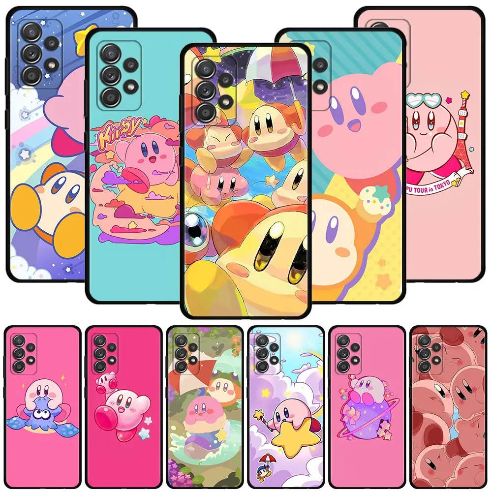 

Phone Case For Samsung Galaxy A12 A51 A21s A71 A31 A02s A41 A03s A23 A22 A32 A33 A52 A52s A72 Coque Cuteness star kirby Pattern