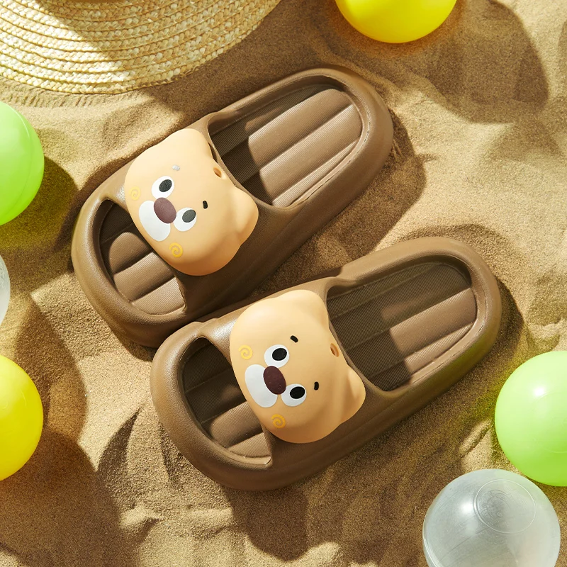 Веселые летние детские тапочки в стиле Марио удобные милые Нескользящие