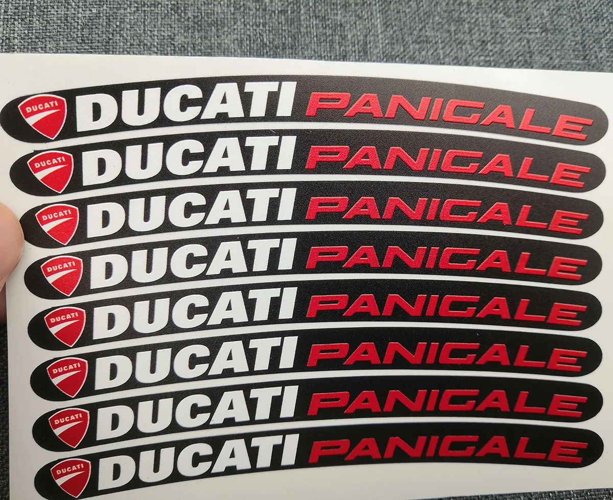 8 X Ducati Panigale мотоциклетные колеса наклейки комплект полос ламинированные для 696 748