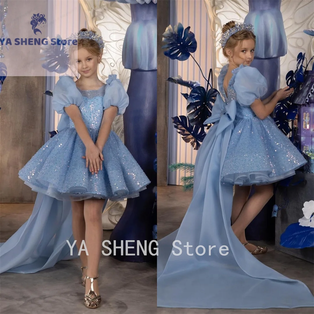 Красивое платье принцессы с шариками для первого причастия детский подарок на