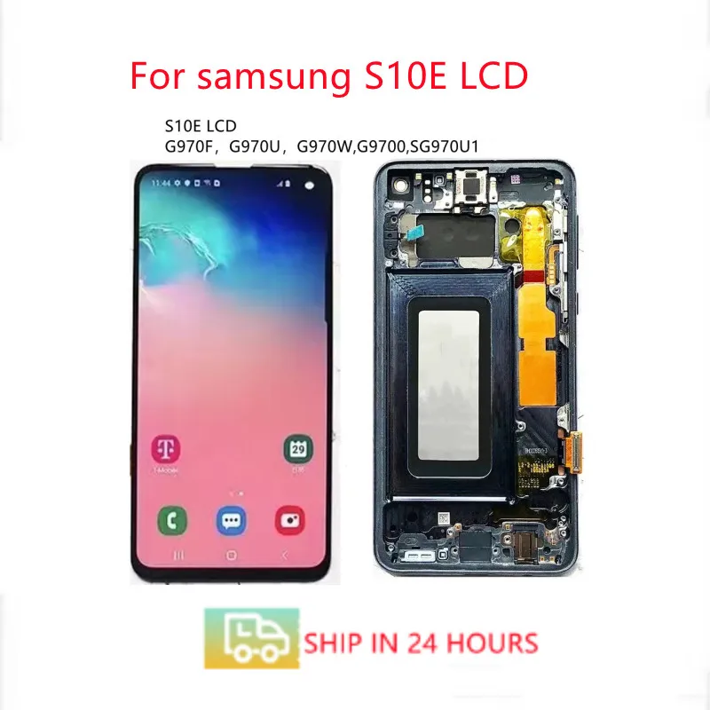 

Original Used AMOLED For Samsung s10e G970F/DS G970U SM-G9700 LCD Touch Display Assembly with frame replaceable