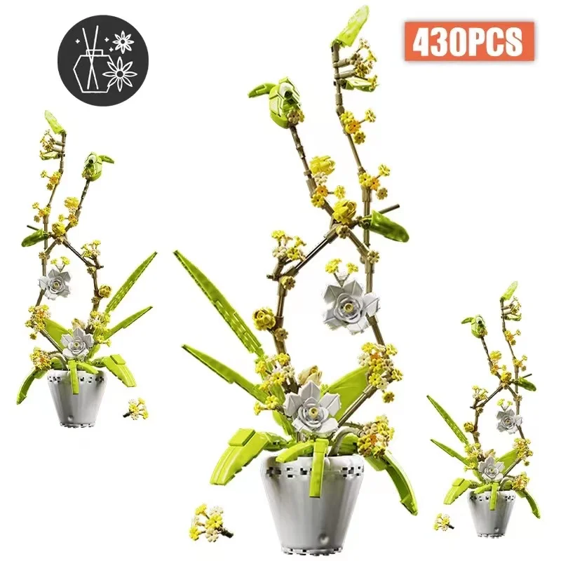 

Творческий вечный цветок, фрагменты, модель орхидеи, строительные блоки, DIY суккуленты, букеты, строительные блоки для девочек, подарки