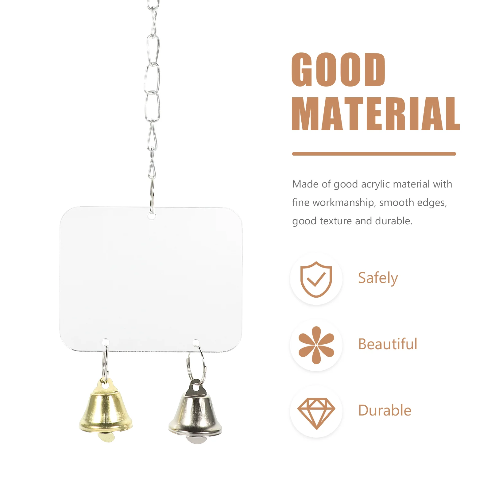 Зеркальные игрушки для птиц попугай клетки акриловые самонаслаждаются с