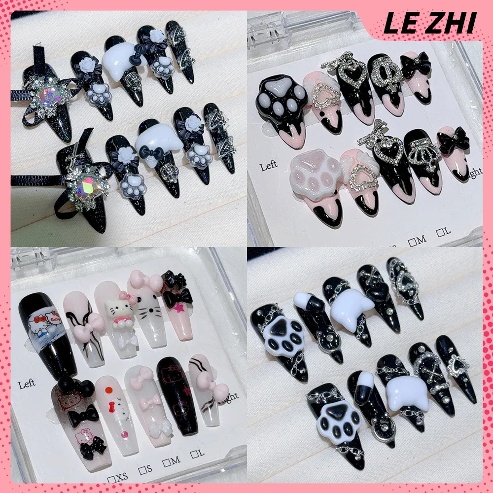 Металлические наклейки для ногтей Stiletto Punk Hello Kitty