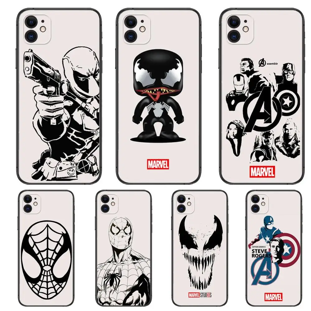 

deadpool spiderman Phone Cases For iphone 13 Pro Max case 12 11 Pro Max 8 PLUS 7PLUS 6S XR X XS 6 mini se mobile cell