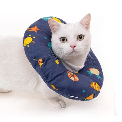 

Adjustable Cat Recovery Collar,Cute Collar,Soft Cat Cone Collars,Wound Healing Protective Cone After Surgery Elizabethan Collars