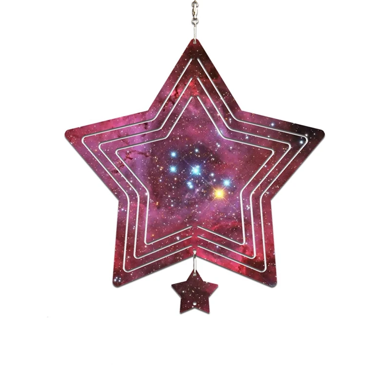 

2 Pack 10Inch 3D Sublimation Wind Spinner Blanks Wind Powered Kinetic Sculpture Hanging Wind Spinner