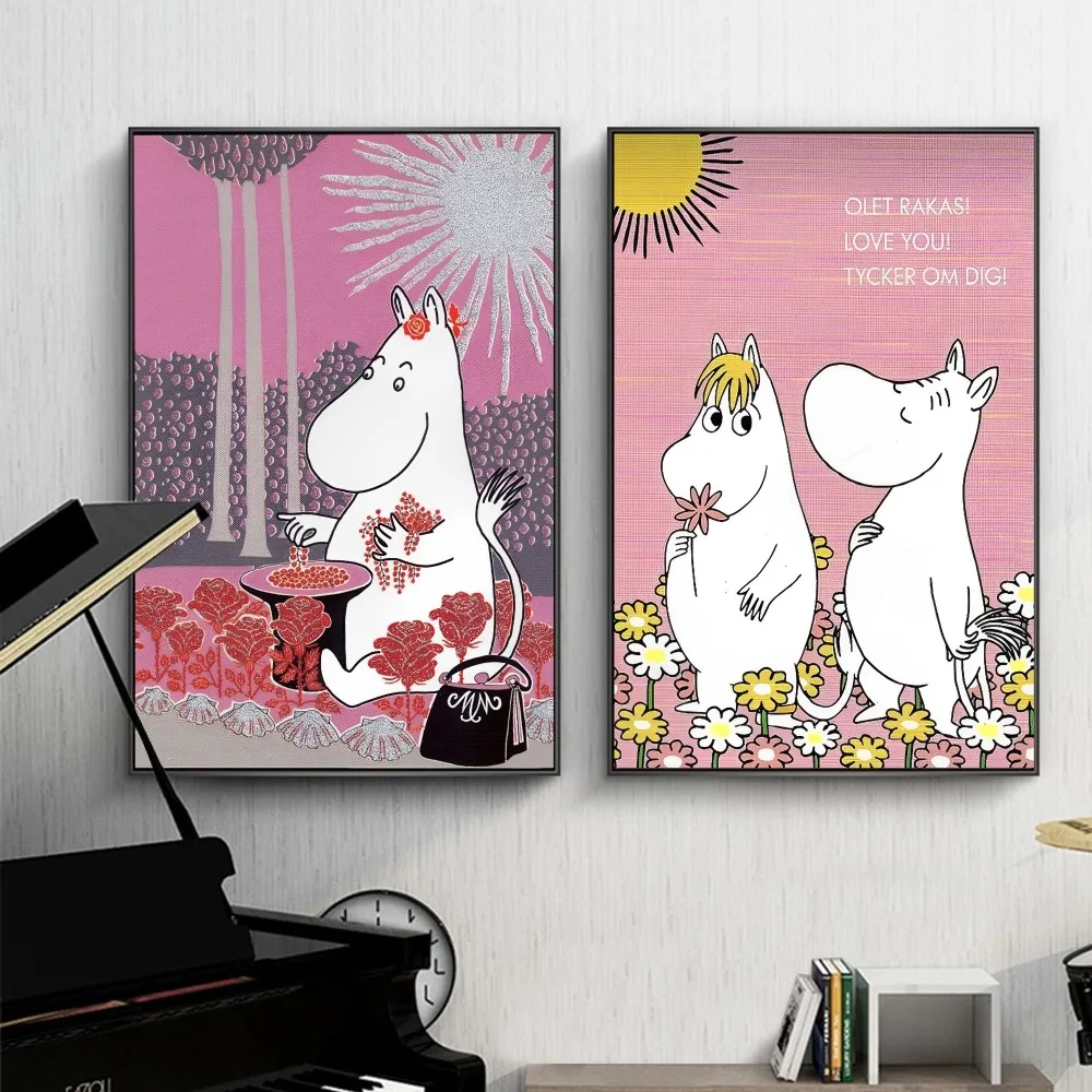 Комикс M-MoominS плакат самоклеящаяся Искусство ретро плакат, крафт-бумага комната бар кафе винтажная декоративная живопись