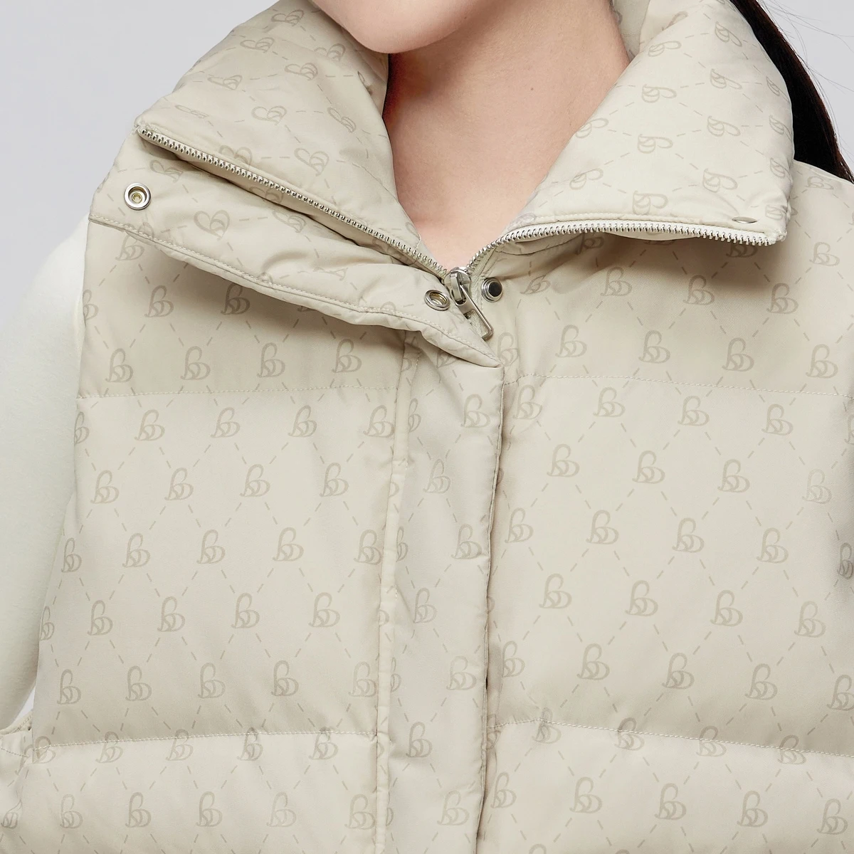 BOSIDENG женский безрукавный пуховой жилет с воротником-стойкой 90% стеганый зимняя