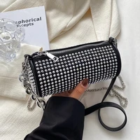rivet female shoulder crossbody messenger bag 2022 luxury brand fashion designer barrel shaped mini pu leather womens handbags