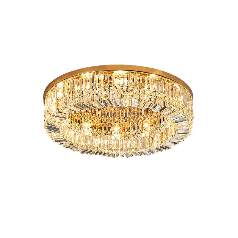 

Gold Silver Round Lustre LED Ceiling Lights Indoor Lamparas De Techo Luxury Ceiling Lamp For Home Decor Dining Decor