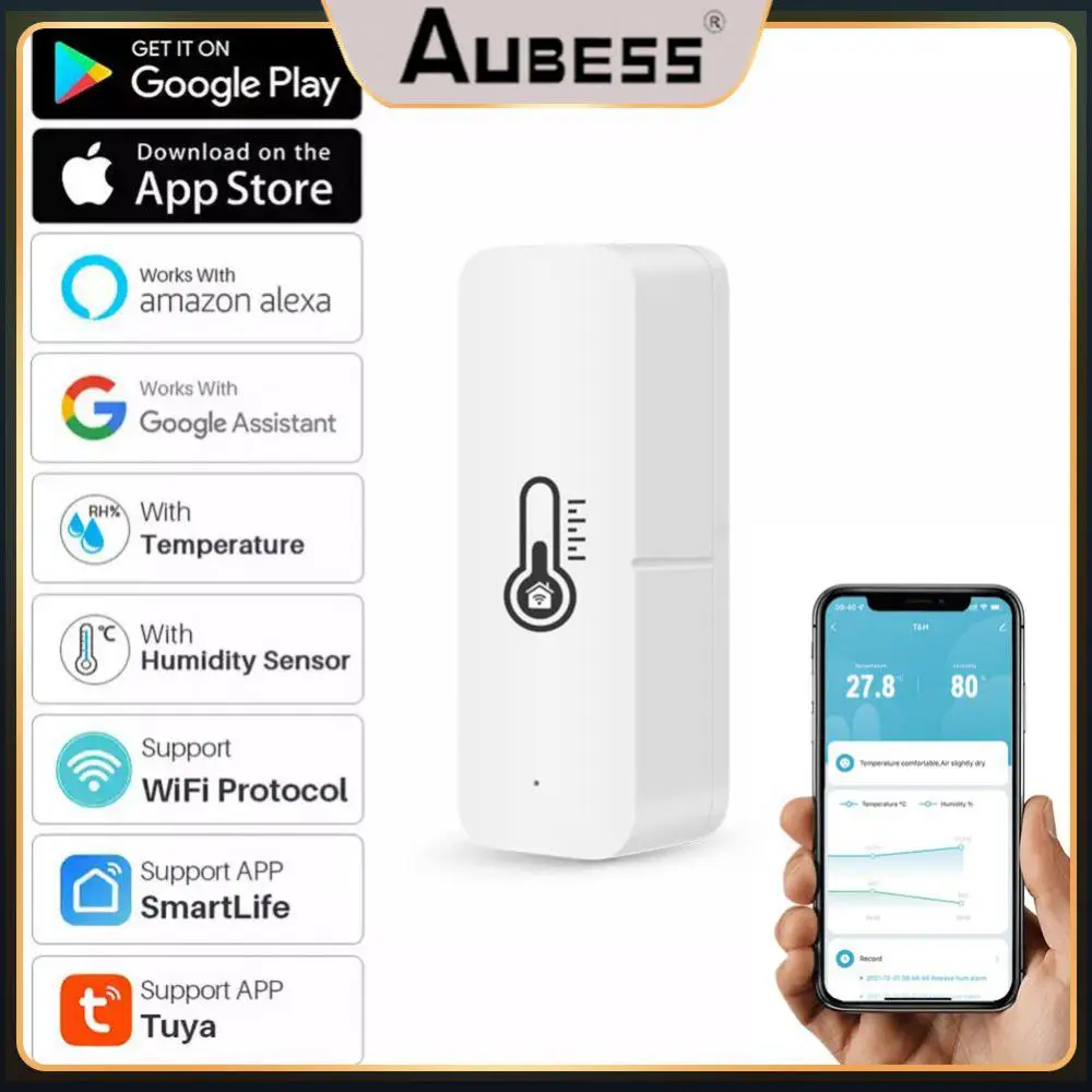 

Беспроводной Wi-Fi датчик температуры и влажности с зуммером