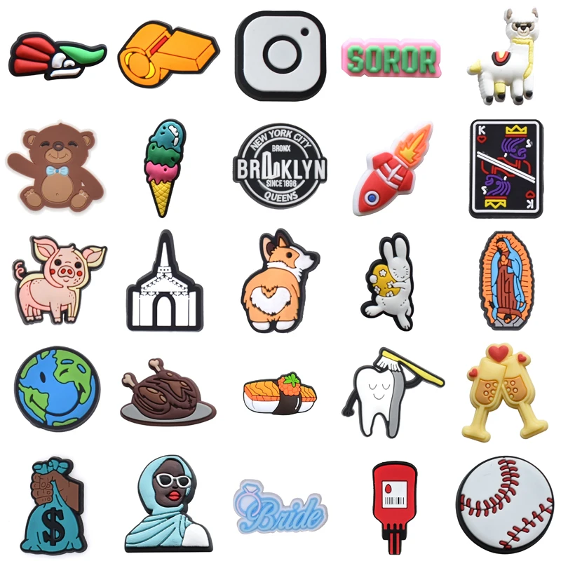 

Men Shoes Accessories Boy Women Charm Wholesale Bulk Shoe Charms Para Pins Gifts Decorations for Crocs Girl Packs Set Jeans Kids