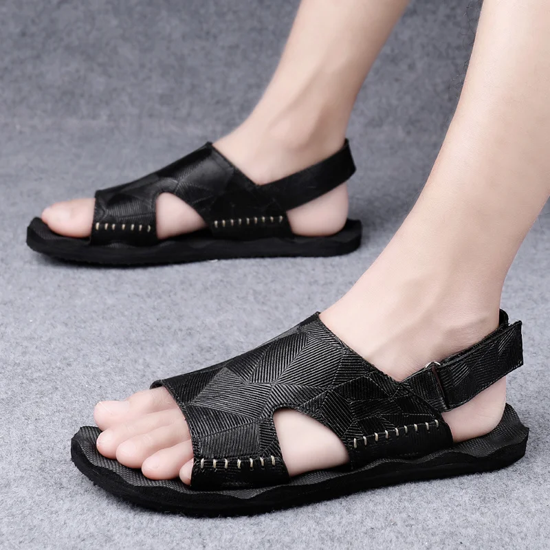 Men's New Shoes Brand Men Casual Shoes Luxury Sandals Man Comfortable Anti-slip Outdoor Beach Flats Man Handmade Summer Footwear