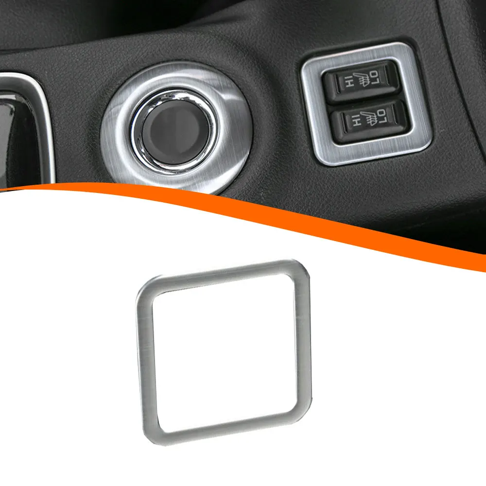 

Car Interior Seat Heating Button Decorative Frame Modification Stainless Steel Trim Frame for Mitsubishi Outlander 2013-2016