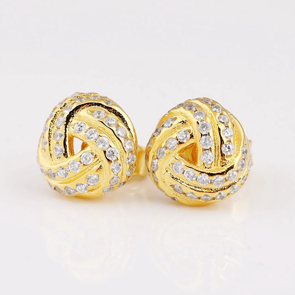 Аутентичные 925 пробы Серебряные Оригинальные сверкающие серьги-гвоздики в