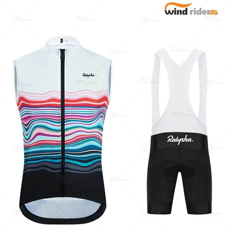 Мужской комплект велосипедных жилетов без рукавов Ralvpha 2023 ветрозащитная дышащая