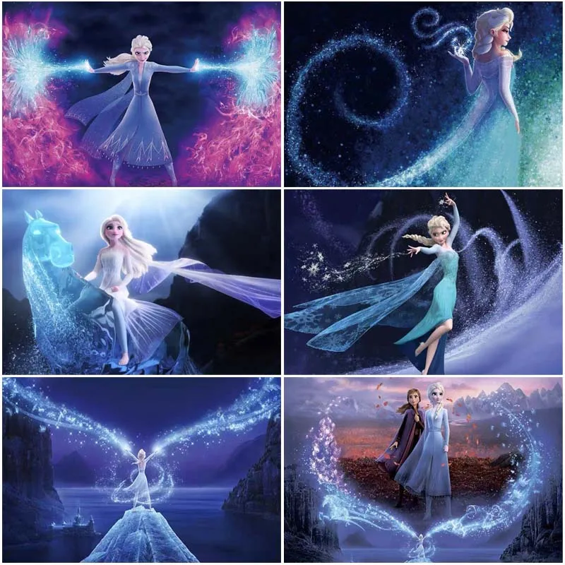 

Алмазная 5D картина Disney «Холодное сердце», Эльза и Анна, круглая полностью Алмазная мозаика «сделай сам», вышивка, украшение для дома, подаро...